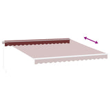 Manual Retractable Awning Burgundy 400X300 Cm