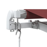 Manual Retractable Awning Burgundy 400X300 Cm