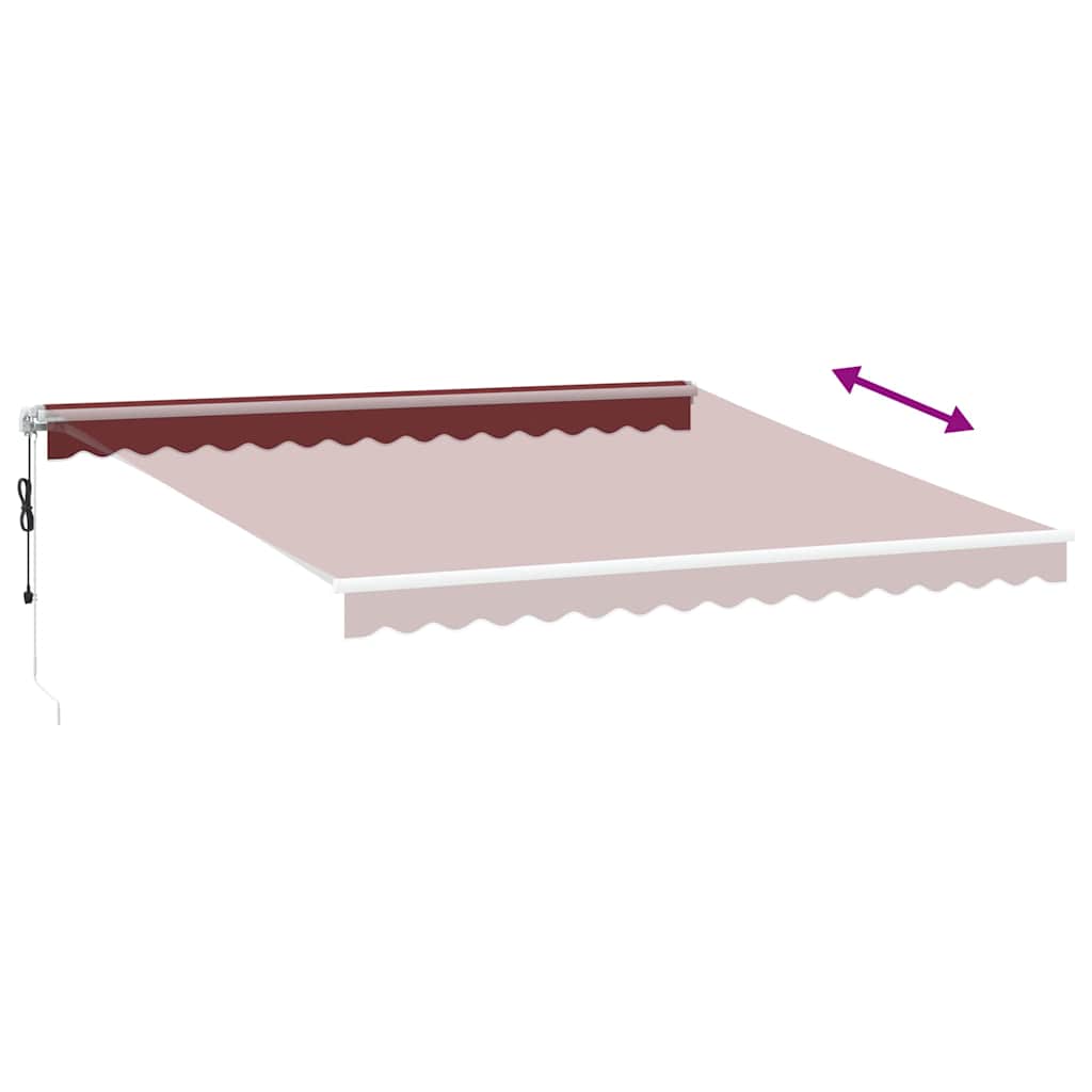 Automatic Retractable Awning Burgundy 400X300 Cm