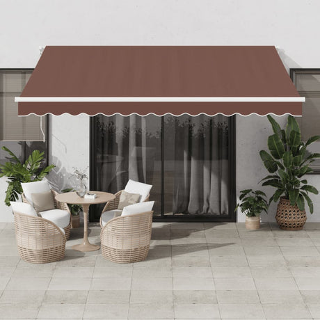 Manual Retractable Awning With Led