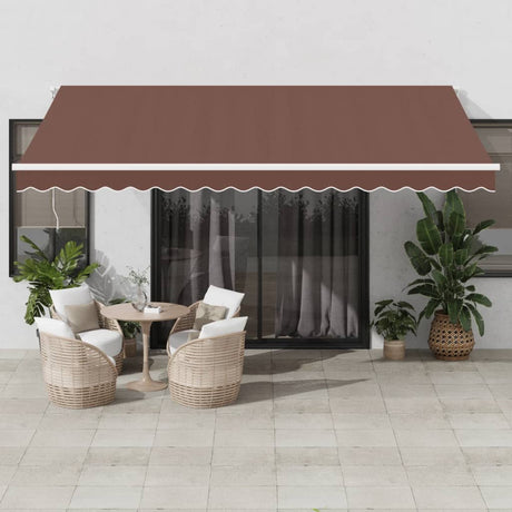 Manual Retractable Awning With Led