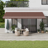 Automatic Retractable Awning Anthracite&White