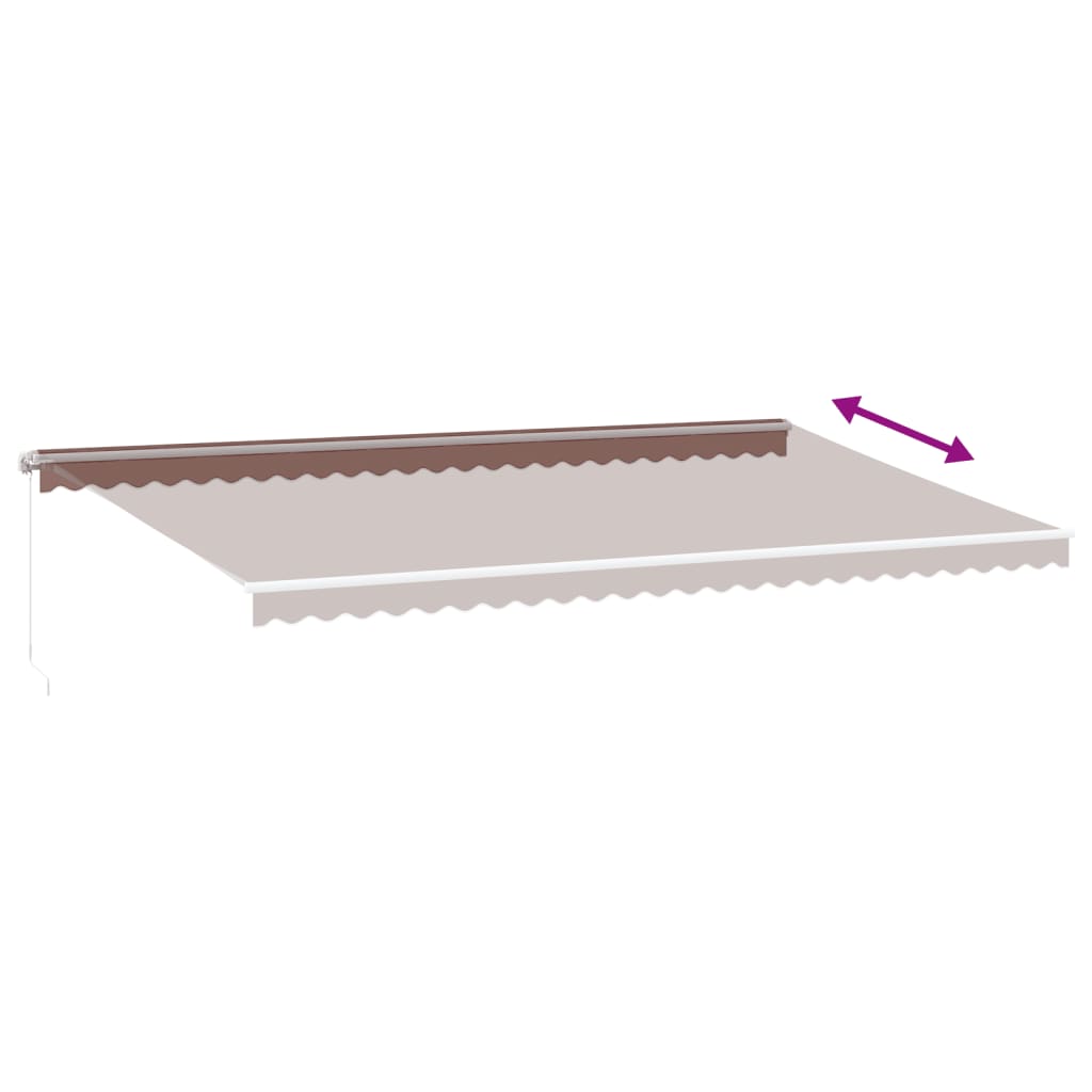 Manual Retractable Awning Brown 600X300 Cm