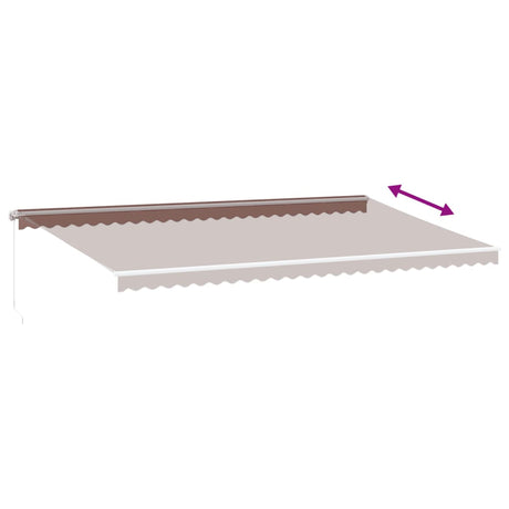 Manual Retractable Awning Brown 600X300 Cm