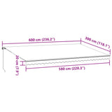 Manual Retractable Awning Brown 600X300 Cm