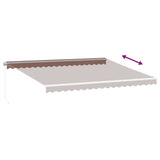 Manual Retractable Awning Brown 450X300 Cm