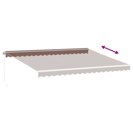 Manual Retractable Awning Brown 450X300 Cm