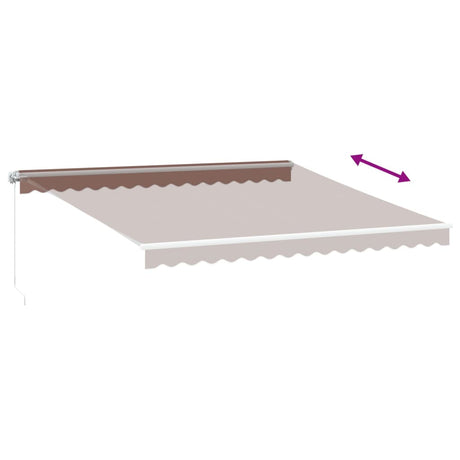 Manual Retractable Awning Brown 400X300 Cm