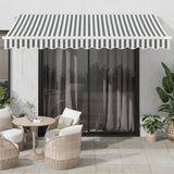 Automatic Retractable Awning With Led Anthracite&White 450X350 Cm