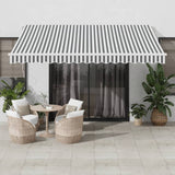 Automatic Retractable Awning Anthracite&White