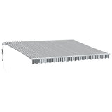 Automatic Retractable Awning With Led Anthracite&White 450X350 Cm