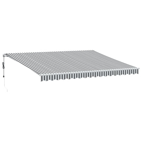Automatic Retractable Awning With Led Anthracite&White 450X350 Cm