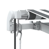 Automatic Retractable Awning With Led Anthracite&White 450X350 Cm