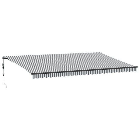 Automatic Retractable Awning With Leds Anthracite&White