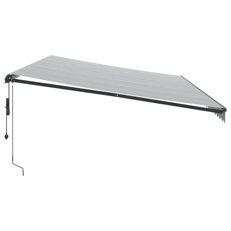 Automatic Retractable Awning With Leds Anthracite&White