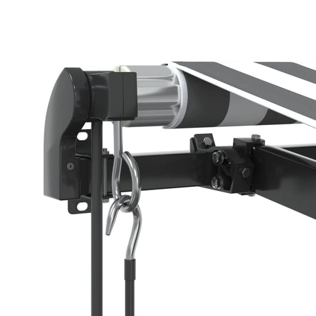 Automatic Retractable Awning With Leds Anthracite&White