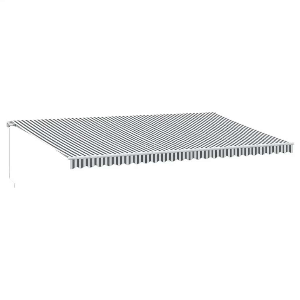 Manual Retractable Awning Anthracite&White 600X300 Cm