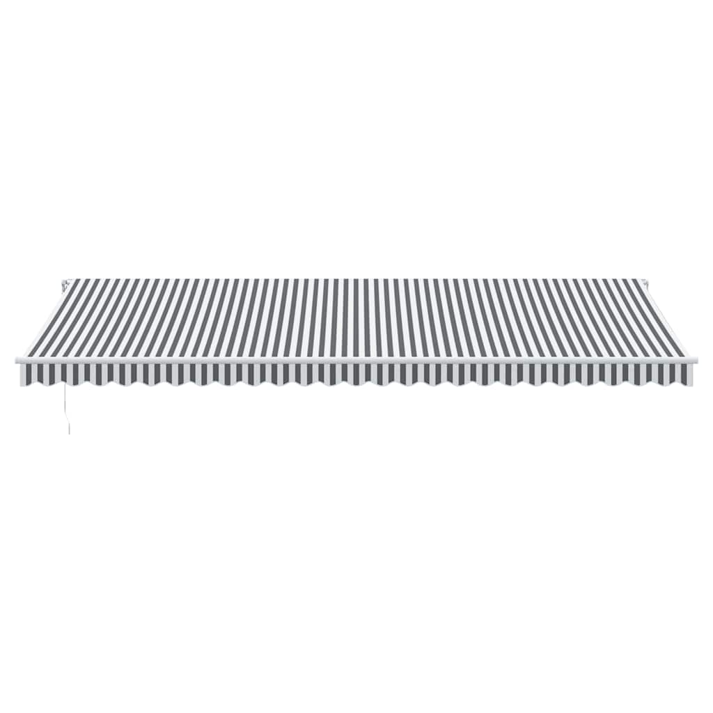 Manual Retractable Awning Anthracite&White 600X300 Cm