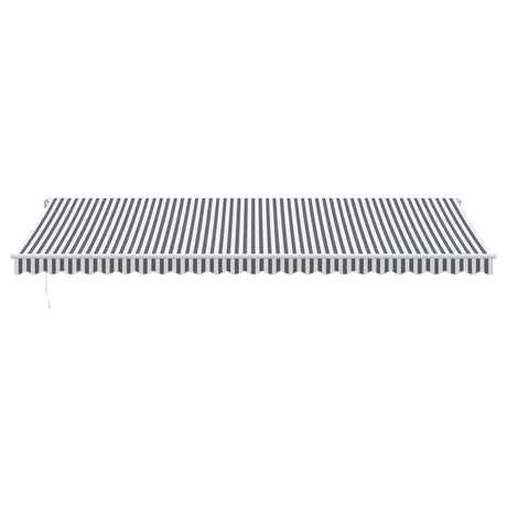 Manual Retractable Awning Anthracite&White 600X300 Cm