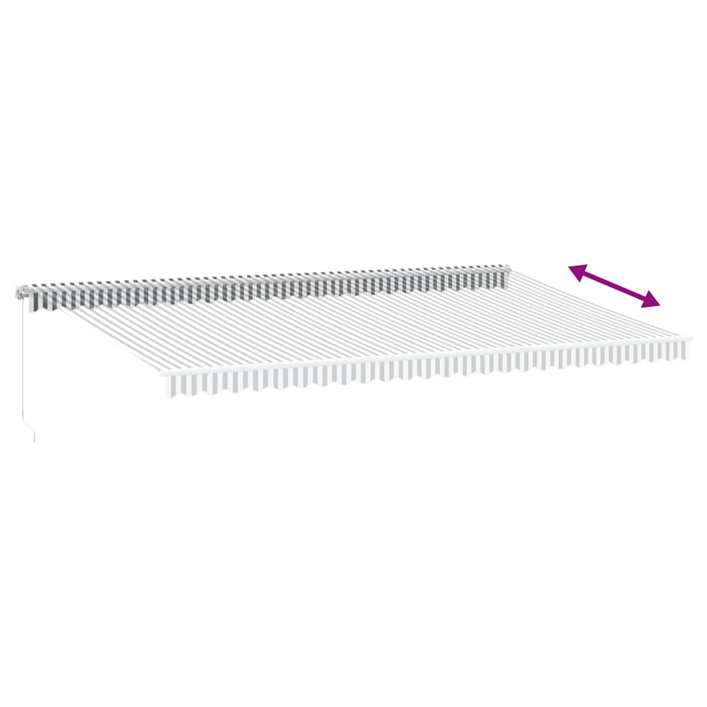 Manual Retractable Awning Anthracite&White 600X300 Cm