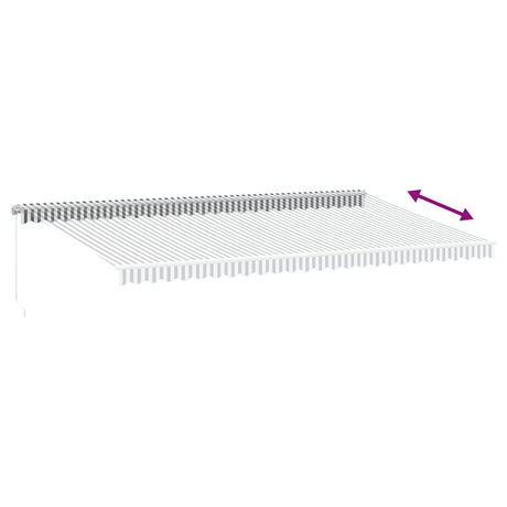 Manual Retractable Awning Anthracite&White 600X300 Cm