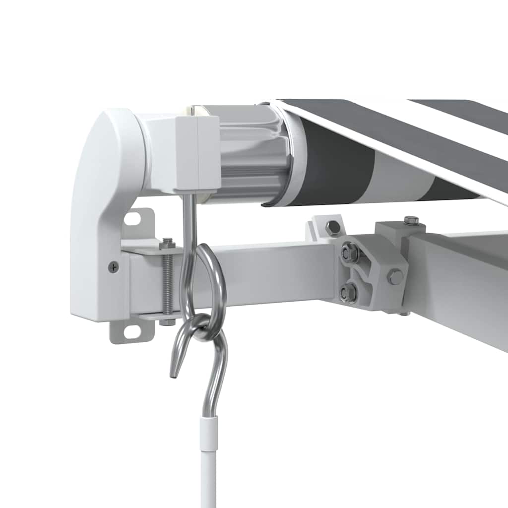 Manual Retractable Awning Anthracite&White 600X300 Cm