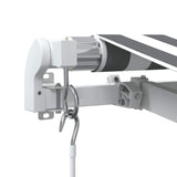 Manual Retractable Awning Anthracite&White 600X300 Cm