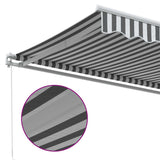 Manual Retractable Awning Anthracite&White 600X300 Cm