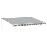 Manual Retractable Awning Anthracite&White 500X300 Cm