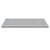 Manual Retractable Awning Anthracite&White 500X300 Cm