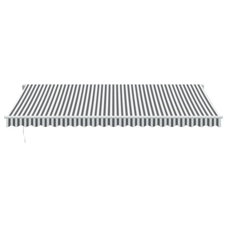 Manual Retractable Awning Anthracite&White 500X300 Cm