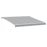 Manual Retractable Awning Anthracite&White 400X300 Cm