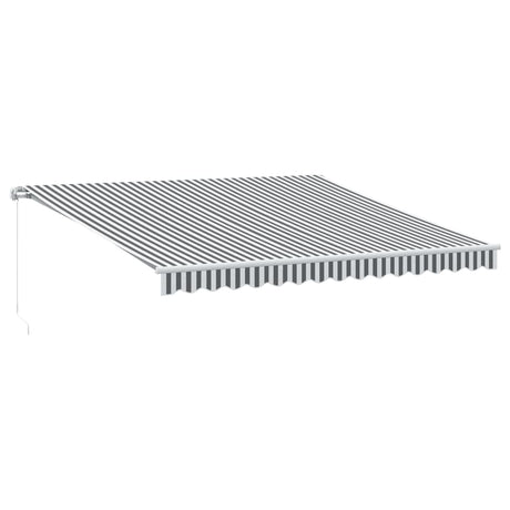 Manual Retractable Awning Anthracite&White 400X300 Cm