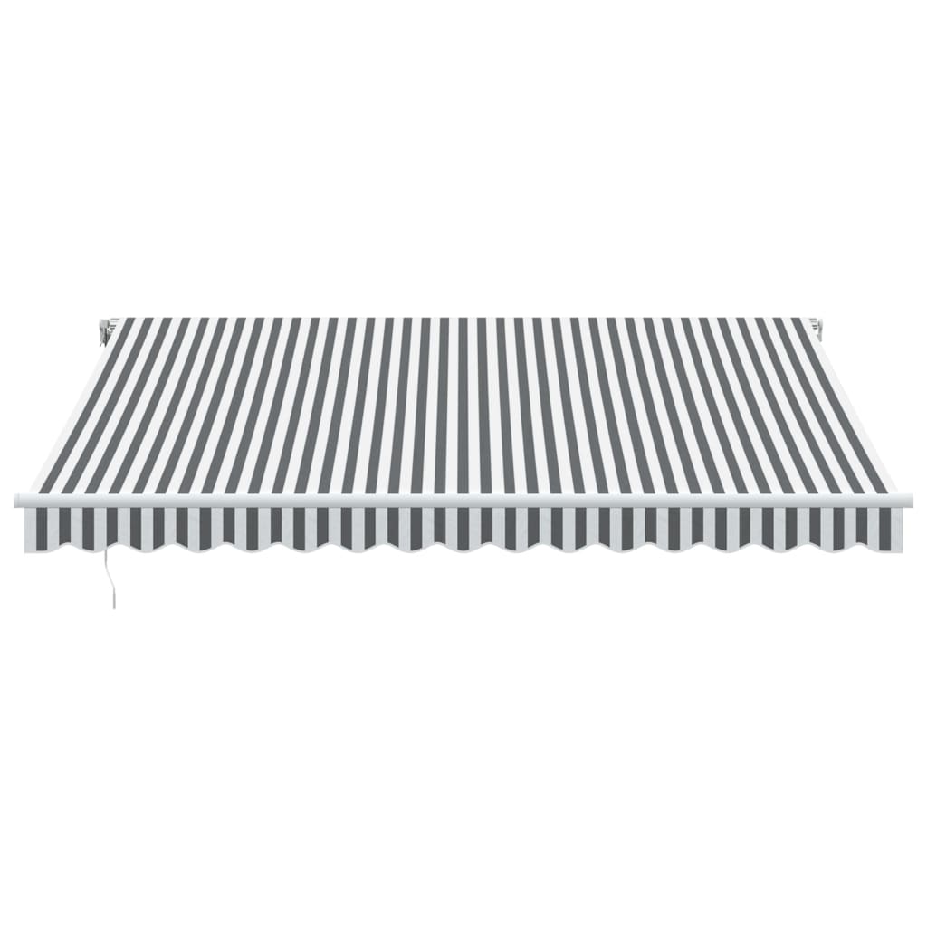 Manual Retractable Awning Anthracite&White 400X300 Cm