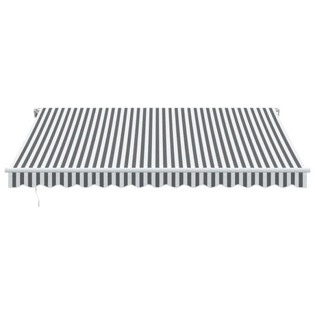 Manual Retractable Awning Anthracite&White 400X300 Cm