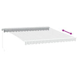 Manual Retractable Awning Anthracite&White 400X300 Cm