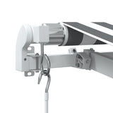 Manual Retractable Awning Anthracite&White 400X300 Cm