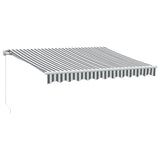 Manual Retractable Awning Anthracite&White 300X250 Cm