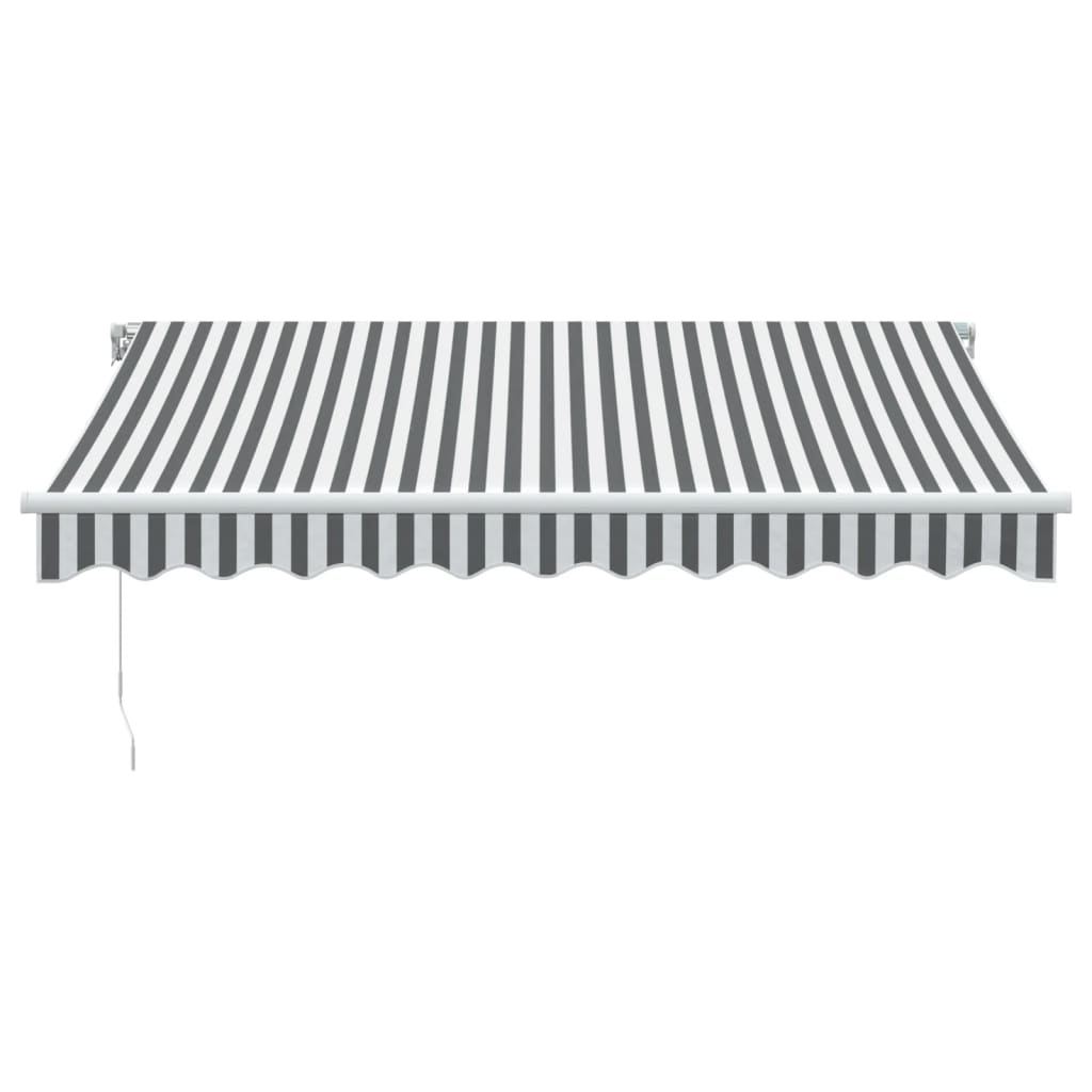 Manual Retractable Awning Anthracite&White 300X250 Cm