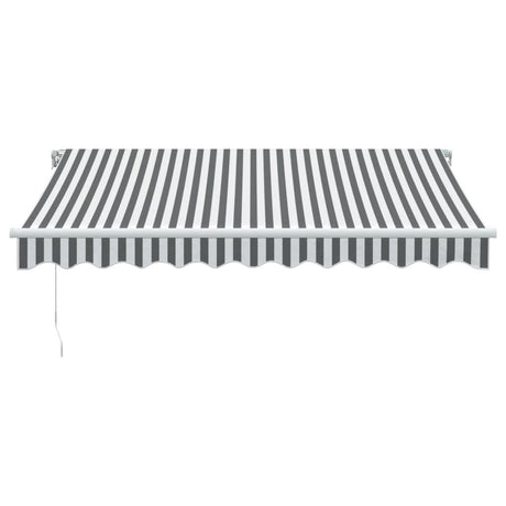 Manual Retractable Awning Anthracite&White 300X250 Cm