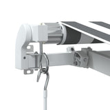 Manual Retractable Awning Anthracite&White 300X250 Cm