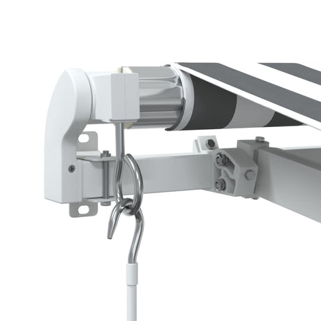 Manual Retractable Awning Anthracite&White 300X250 Cm