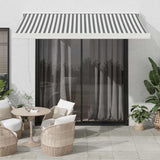 Manual Cassette Awning Blue And White