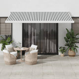 Manual Cassette Awning Blue And White