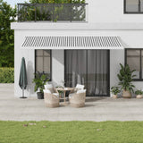 Manual Cassette Awning Blue And White