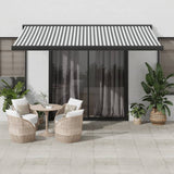 Manual Cassette Awning Blue And White