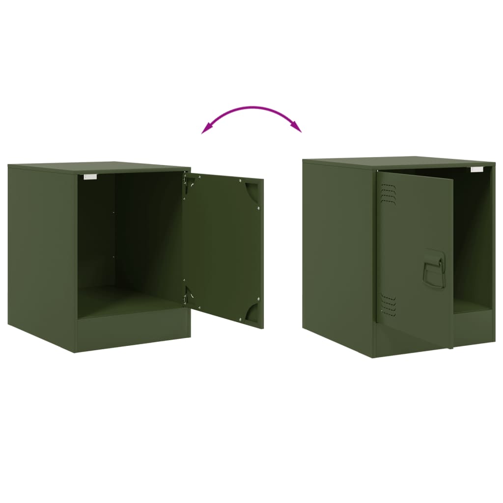 Bedside Cabinets 2 Pcs 34.5X39X44 Cm Steel