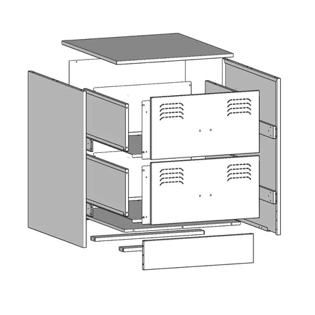 Bedside Cabinet 34.5X39X44 Cm Steel