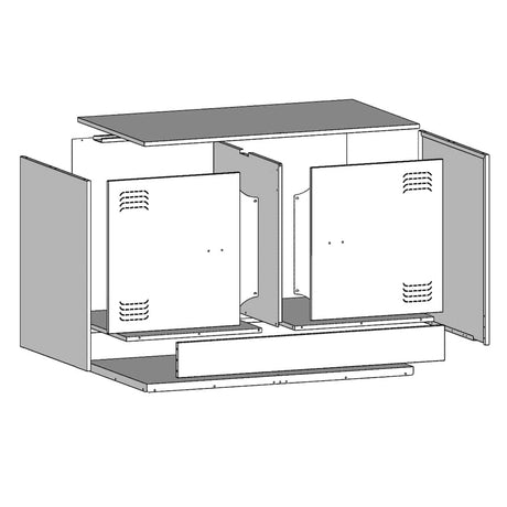 Tv Cabinet 67X39X44 Cm Steel