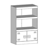 Sideboard 67X39X107 Cm Steel